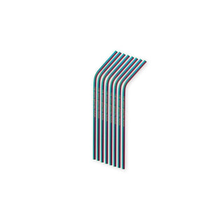 Bent Stainless Steel Straws (assorted colours) | Straws | Reuze It | Eco Store | Eco Friendly Products
