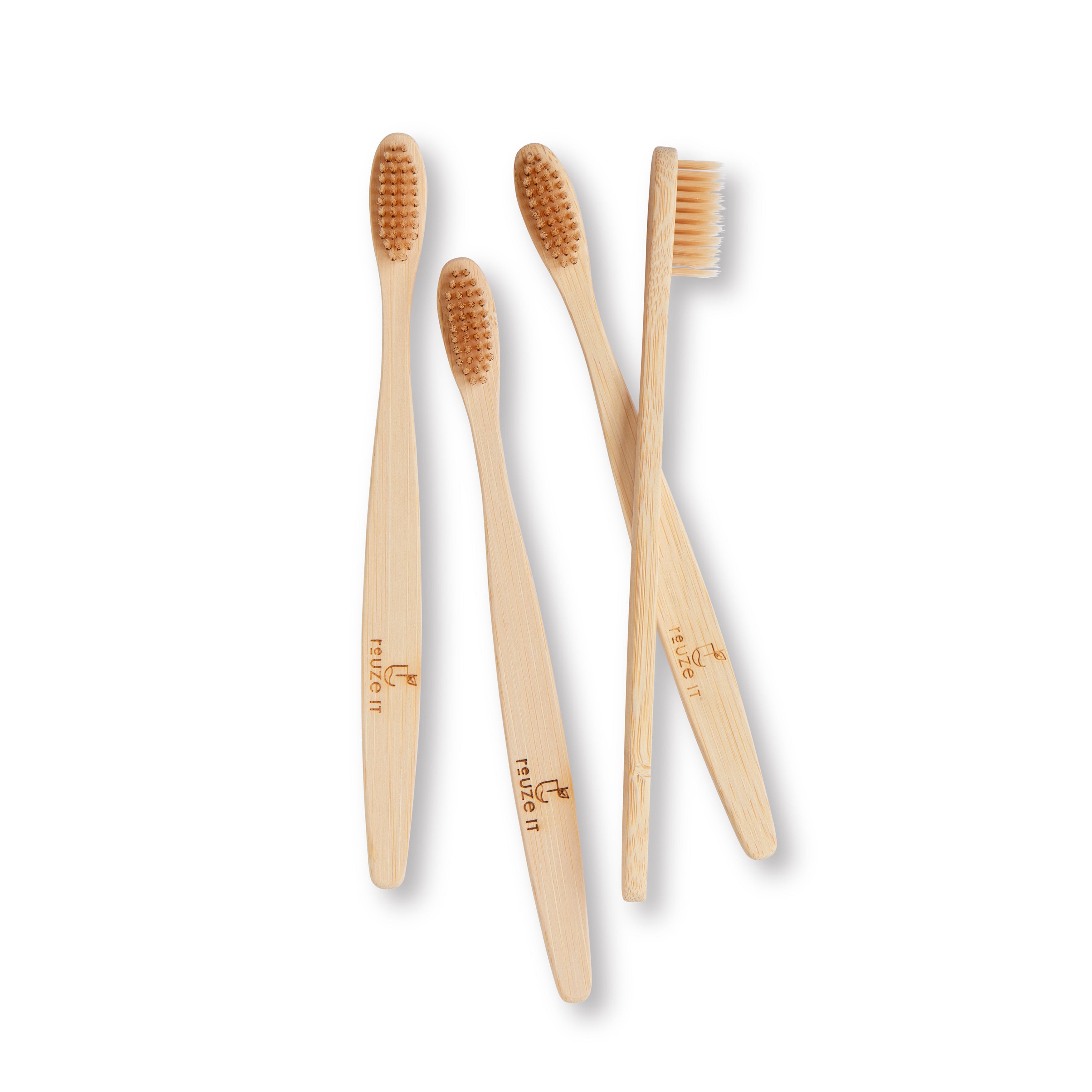 Bamboo Toothbrush - 4pk | Dental Care | Reuze It | Eco Store | Eco Friendly Products