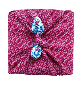 Fabric Wrapping Paper - Teal & Cherry Double Sided | Gift Wrapping | Reuze It | Eco Store | Eco Friendly Products